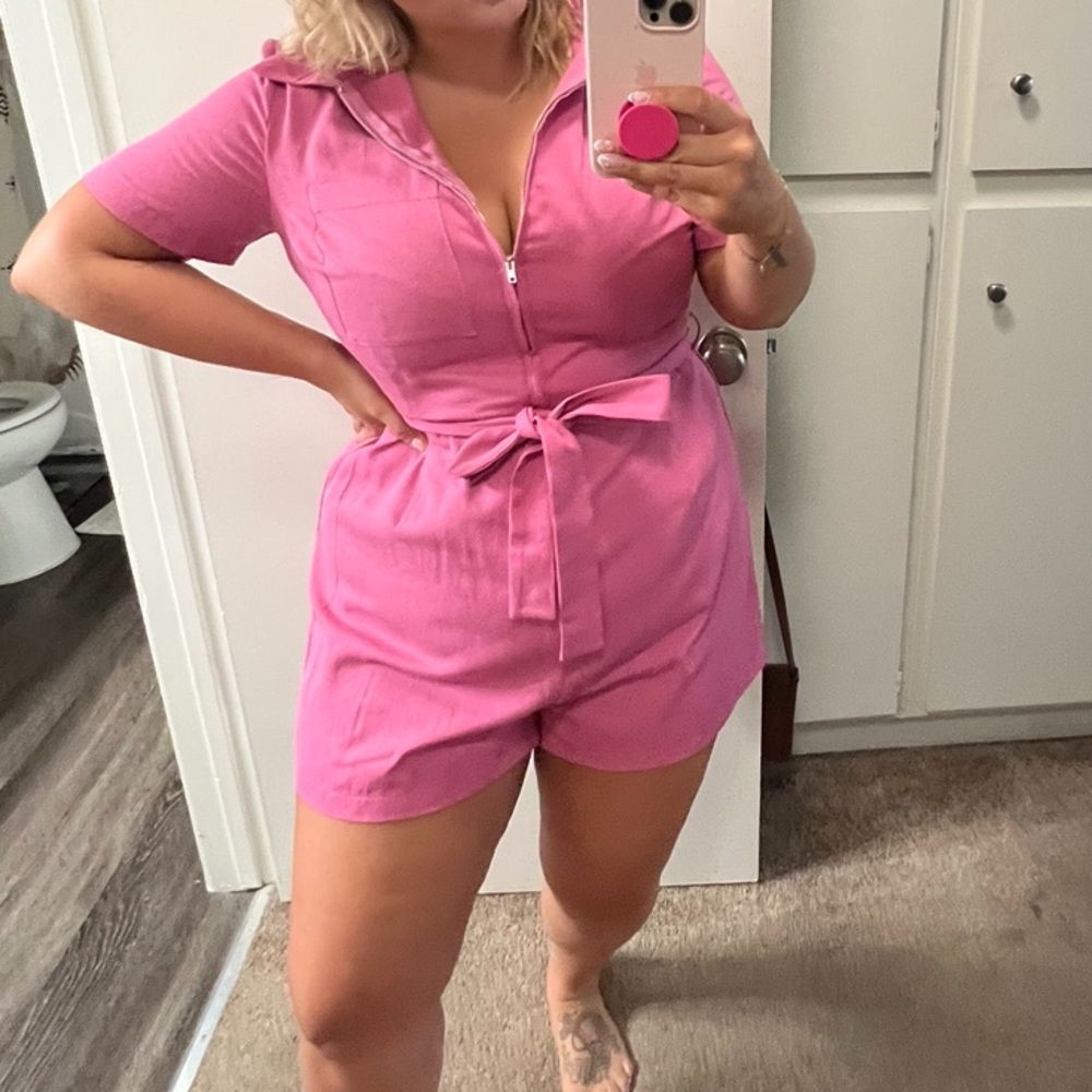 Pink ASOS Curve Romper - Picture 2 of 3